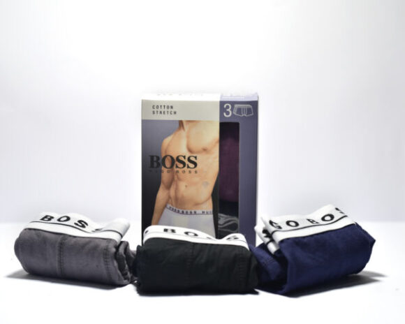 Pack Of 3 – Branded Premium Waistband Cotton Stretch Boxer For Men - SSOB - Image 4