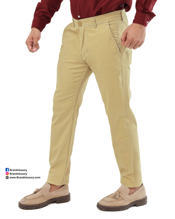 Camel Brown Cotton Pant Premium Quality