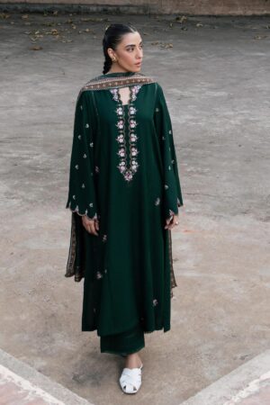 ZIVA GREEN EMBROIDERED 2PC SET