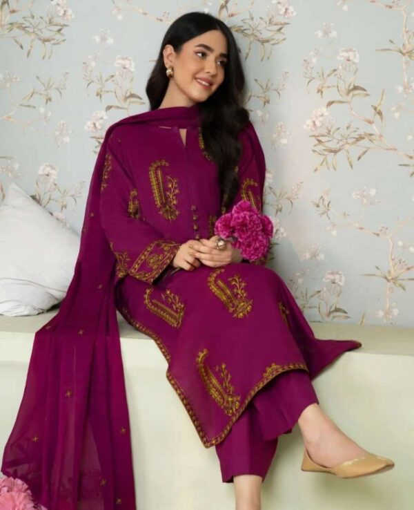 AMBER EMBROIDERED 2PC SET - Image 3