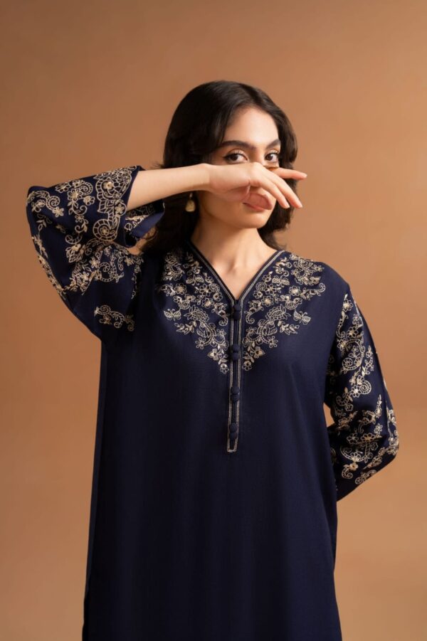 Blue Topz – Premium Linen Stitched 2-Piece Set